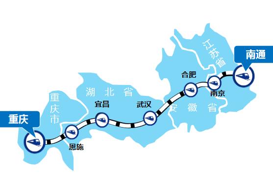 重慶—南通線高鐵列車廣告